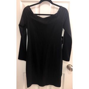 Black tube top dress